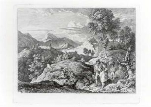 Olevano : Richter, Ludwig (Hersteller): Olevano. Aus der Folge: Malerische Ansichten aus den Umgebungen von Rom. Radierung; 132 x 186 mm (Bildspiegel). 1832. Dresden: Kupferstich-Kabinett A 1908-1082 in A 330 d, 2 (D XIX, Richter, A. L., Hoff 162-182 IV), Hoff 174 II