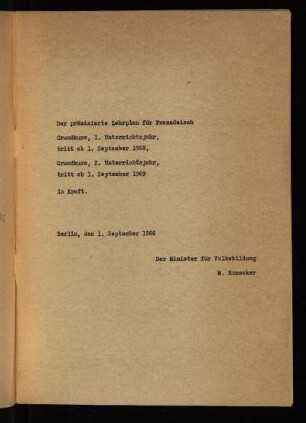 Der präzisierte Lehrplan ...