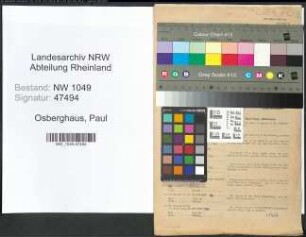 Entnazifizierung Paul Osberghaus , geb. 24.12.1896 (Geschaeftsfuehrer)