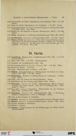 VI. Varia (Nr. 1176-1197)