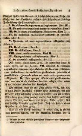 Sendschreiben an Herrn Dr. J. B. Weiß über eine mehrere Werke des Boethius enthaltende Handschrift der burgundischen Bibliothek zu Brüssel