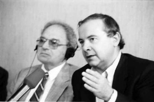 39. Tagung 1989 Chemiker; Pressekonferenz: Johann Deisenhofer, ?