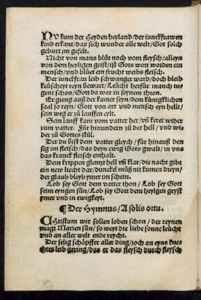 Der Hymnus/ A solis ortu.