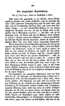 Die aargauischen Bezirksschulen