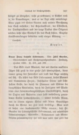 327-329 [Rezension] Guerber, Joseph, Bruno Franz Leopold Liebermann