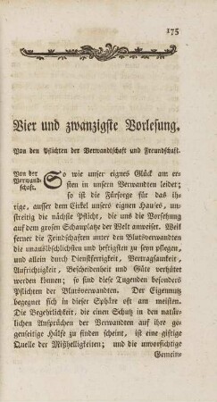 Vier und zwanzigste Vorlesung