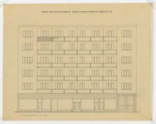 Wohn- und Geschäftshaus Kantstraße 56, Berlin-Charlottenburg: Straßenansicht 1:50