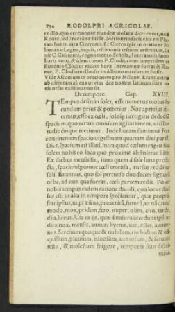 De tempore. Cap. XVIII.