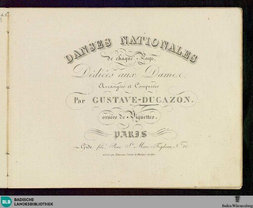 Danses nationales de chaque pays : ornées de vignettes