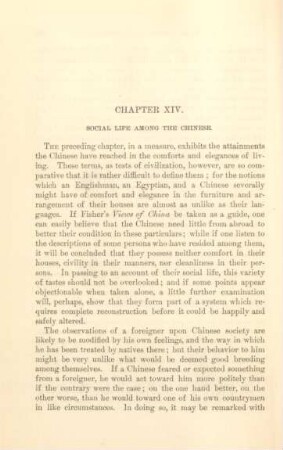 Chapter XIV. Social life among the Chinese