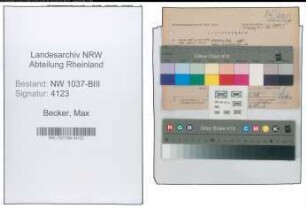 Entnazifizierung Max Becker , geb. 10.02.1903 (Kaufmann)