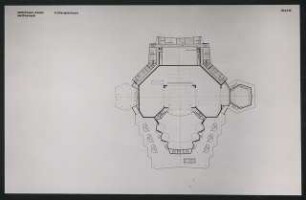 Opernhaus, Essen Wettbewerb: Grundriss 4. OG