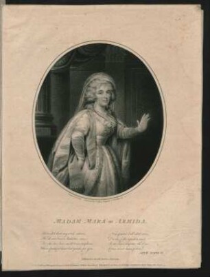 MADAM MARA as ARMIDA : published as the Act directs 4 June 1794