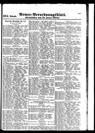 334.Ausgabe. Donnerstag, 21. Januar 1915
