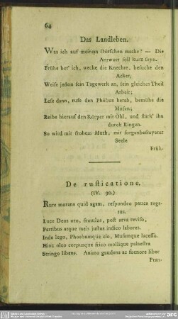 Das Landleben