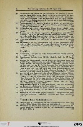 Textilien (Nr. 299-305)