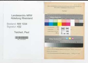 Entnazifizierung Paul Teichert , geb. 26.03.1890 (Oberstleutnant)