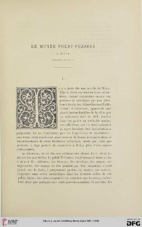 3. Pér. 1.1889: Le musée Poldi-Pezzoli à Milan, 1