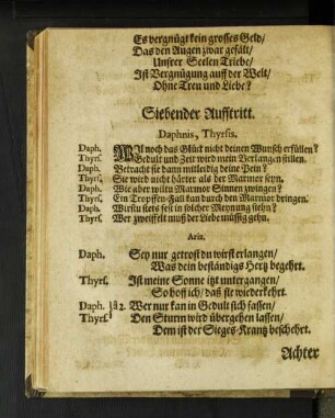 Siebender Aufftritt.