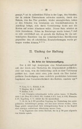 II. Umfang der Haftung