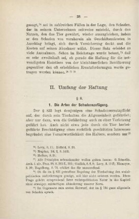 II. Umfang der Haftung