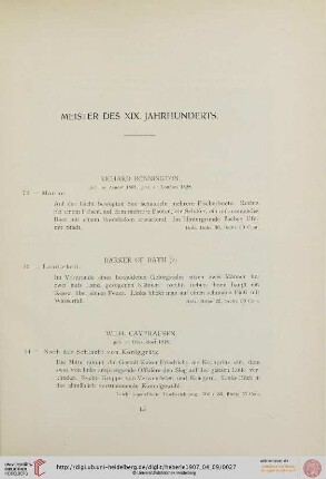 Meister des XIX. Jahrhunderts (Nr. 72-96)