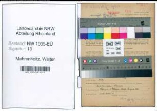 Entnazifizierung Walter Mahrenholtz , geb. 19.11.1883 (Markscheider)