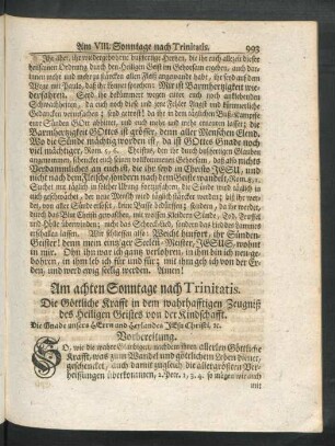 Am achten Sonntage nach Trinitatis