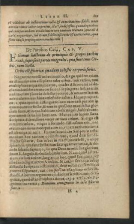 De Partibus Caeli, Cap. V.