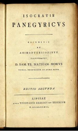 Isocratis Panegyricus