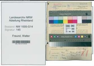 Entnazifizierung Walter Freund , geb. 22.08.1905 (Abt.Leiter)