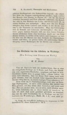 122-136 Das Gleichniss von den Arbeitern im Weinberge : ein Beitrag zum Dienen am Wort