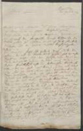 Brief von Johann Jacob Kohlhaas