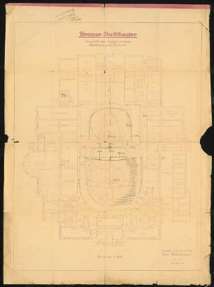Stadttheater, Bremen: Grundriss 1:100