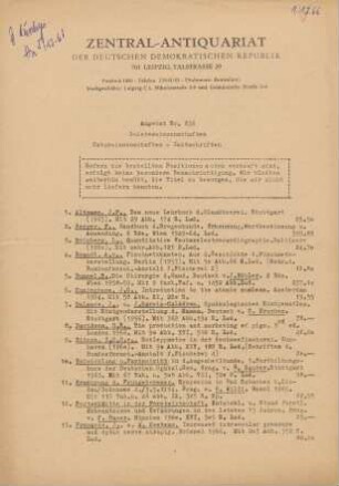 Nr. 836: Geisteswissenschaften Naturwissenschaften - Zeitschriften