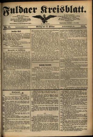 Ausgabe vom Montag, den 13. Februar 1905.