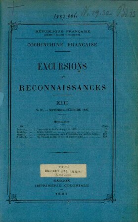 XIII. No. 29. - Septembre-Décembre 1886