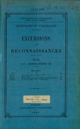 XIII. No. 29. - Septembre-Décembre 1886