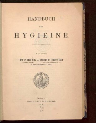 Handbuch der Hygieine