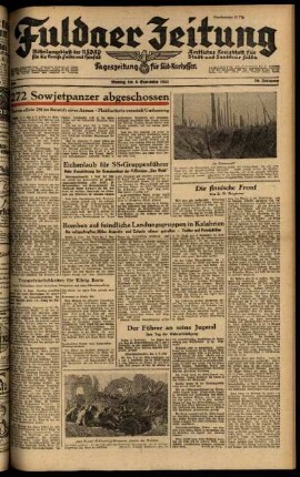 Ausgabe vom Montag, den 06. September 1943.