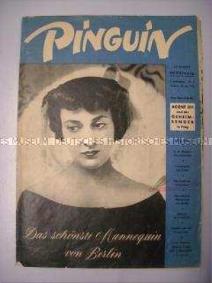 Jugendzeitschrift "Pinguin" u.a. zur Versenkung der "Columbus" am 19. Dezember 1939, mit Titelbild des schönsten Mannequins Berlins Hendrikje Simonis - Nachlass