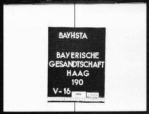 Geschäftsverkehr der Generallandesdirektion mit auswärtigen Gesandten