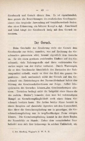Der Geruch.