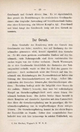 Der Geruch.
