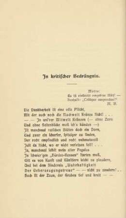 In kritischer Bedrängnis