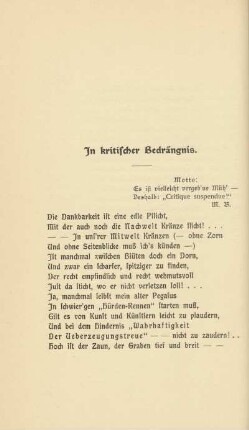 In kritischer Bedrängnis