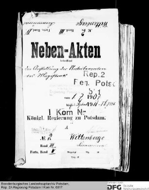 Anstellung der mittleren und unteren Beamten des Magistrats in Wittenberge