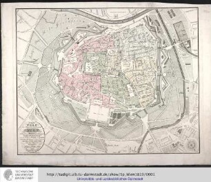 Neuester Plan der Haupt- und Residenzstadt Wien mit allen von Seiner Majestät allerhöchst genehmigten Verschönerungen nebst dem Glacis und Eingang in die Vorstädte, mit höchster Bewilligung Sr Kais: Hoheit des General-Genie-Directors. Nach dem Original Plan hrsg. von Artaria und Comp. in Wien 1819