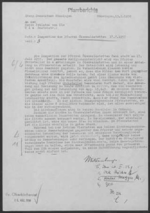 Ödenwaldstetten-Pfronstetten: Inspektionsbericht 1957
