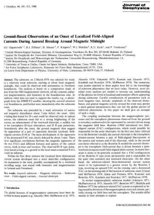 Ground-based observations of an onset of localized field-aligned currents during auroral breakup around magnetic midnight